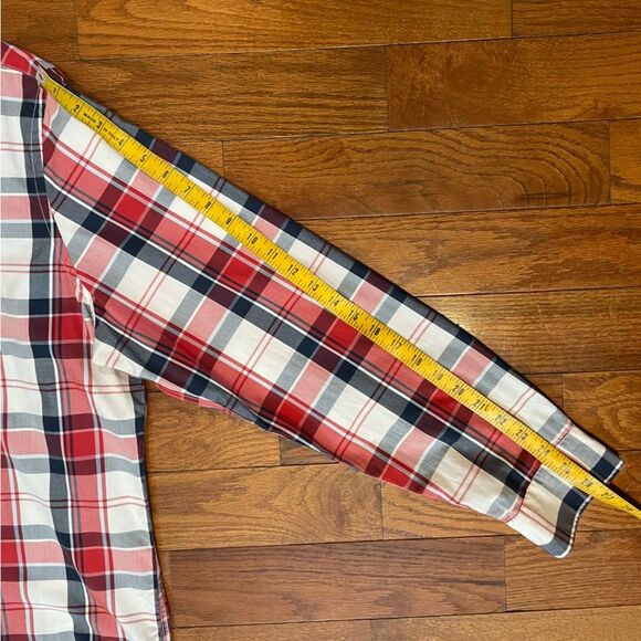 Levi's Men's XXL Red and White Plaid Button-Down Shirt - Picture 8 of 9